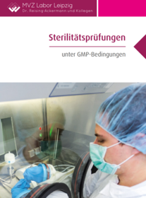 Flyer Sterilitätsprüfungen unter GMP-Bedingungen